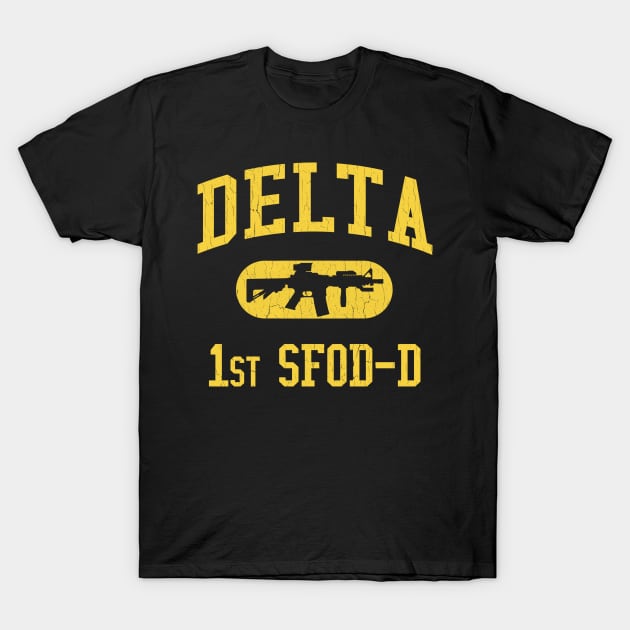 Delta Force 1st SFOD-D (vintage distressed look) T-Shirt by robotface